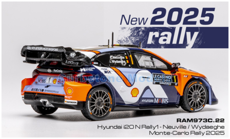 Modelauto 1:43 | IXO-Models RAM973C.22 | Hyundai i20 N Rally1 2025 #1 - T.Neuville - M.Wydaeghe