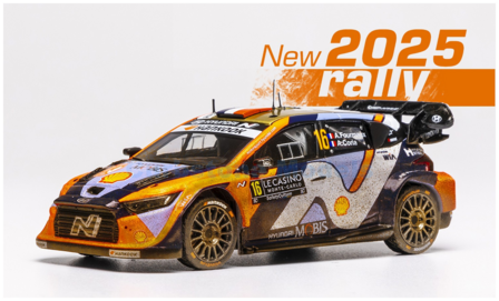 Modelauto 1:43 | IXO-Models RAM973A.22 | Hyundai Shell Mobis WRT i20 N Rally1 2025 #16 - A.Fourmaux - A.Coria
