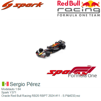 Modelauto 1:64 | Spark Y371 | Oracle Red Bull Racing RB20 RBPT 2024 #11 - S.P&amp;#233;rez