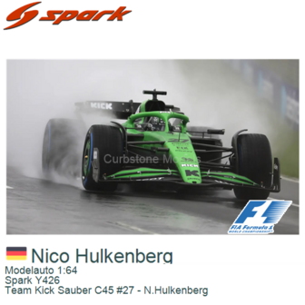 Modelauto 1:64 | Spark Y426 | Team Kick Sauber C45 #27 - N.Hulkenberg