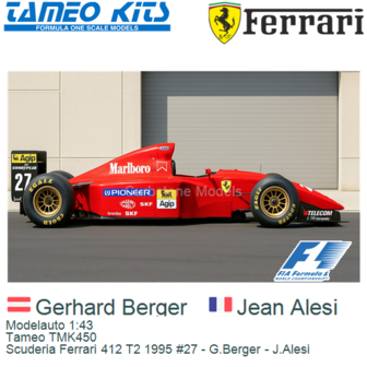 Modelauto 1:43 | Tameo TMK450 | Scuderia Ferrari 412 T2 1995 #27 - G.Berger - J.Alesi