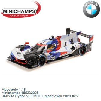 Modelauto 1:18 | Minichamps 155232025 | BMW M Hybrid V8 LMDH Presentation 2023 #25
