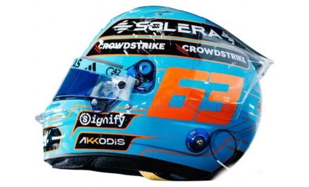 Helm 1:5 | Spark 5HF220 | Bell Helmet | Mercedes AMG Petronas F1 Team 2025 #63 - G.Russell