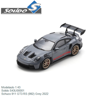 Modelauto 1:43 | Solido S43U00001 | Schuco 911 GT3 RS (992) Grey 2022