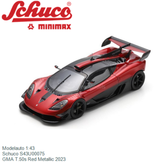 Modelauto 1:43 | Schuco S43U00075 | GMA T.50s Red Metallic 2023
