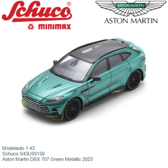Modelauto 1:43 | Schuco S43U00158 | Aston Martin DBX 707 Green Metallic 2023