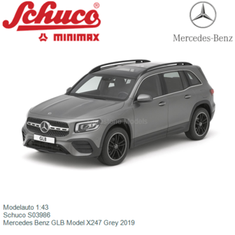 Modelauto 1:43 | Schuco S03986 | Mercedes Benz GLB Model X247 Grey 2019