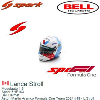 Modelauto 1:5 | Spark 5HF163 | Bell Helmet | Aston Martin Aramco Formula One Team 2024 #18 - L.Stroll
