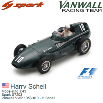 Modelauto 1:43 | Spark S7203 | Vanwall VW2 1956 #10 - H.Schell