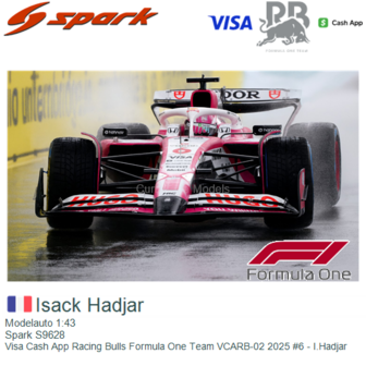 Modelauto 1:43 | Spark S9628 | Visa Cash App Racing Bulls Formula One Team VCARB-02 2025 #6 - I.Hadjar