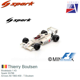 Modelauto 1:43 | Spark S5788 | Arrows A6 1983 #30 - T.Boutsen