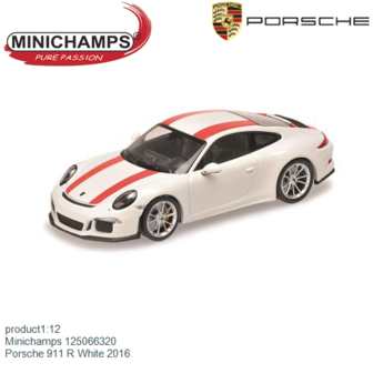 product1:12 | Minichamps 125066320 | Porsche 911 R White 2016