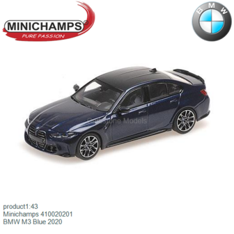 product1:43 | Minichamps 410020201 | BMW M3 Blue 2020