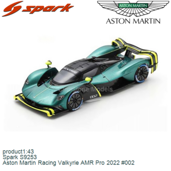 product1:43 | Spark S9253 | Aston Martin Racing Valkyrie AMR Pro 2022 #002