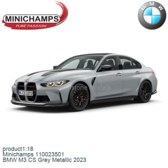 product1:18 | Minichamps 110023501 | BMW M3 CS Grey Metallic 2023