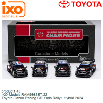 product1:43 | IXO-Models RAM966SET.22 | Toyota Gazoo Racing GR Yaris Rally1 Hybrid 2024