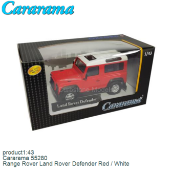 product1:43 | Cararama 55280 | Range Rover Land Rover Defender Red / White