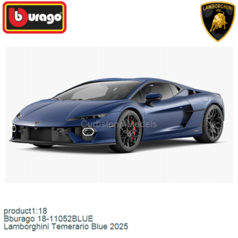 product1:18 | Bburago 18-11052BLUE | Lamborghini Temerario Blue 2025
