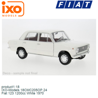 product1:18 | IXO-Models 18CMC205OP.24 | Fiat 123 1200cc White 1970