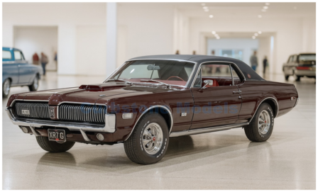 product1:18 | Sunstar 1574 | Mercury Cougar XR7-G Dark Red 1968