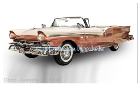product1:18 | Sunstar 1352 | Ford Fairlane 500 Skyliner White and Bronze 1957