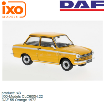 product1:43 | IXO-Models CLC600N.22 | DAF 55 Orange 1972