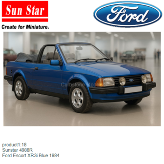 product1:18 | Sunstar 4988R | Ford Escort XR3i Blue 1984