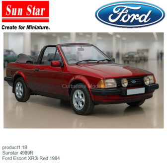 product1:18 | Sunstar 4989R | Ford Escort XR3i Red 1984