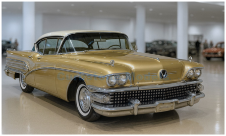 product1:18 | Sunstar 4807 | Buick Limited Riviera Coup&eacute; Gold 1958