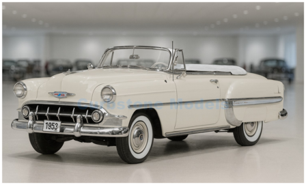 product1:18 | Sunstar 1627 | Chevrolet Bel Air Open Convertible White 1953