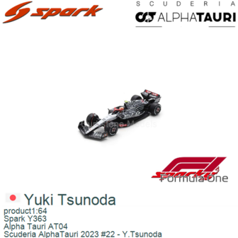 product1:64 | Spark Y363 | Alpha Tauri AT04 | Scuderia AlphaTauri 2023 #22 - Y.Tsunoda