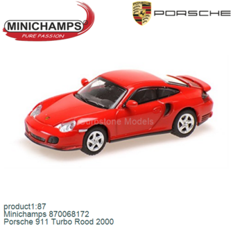 product1:87 | Minichamps 870068172 | Porsche 911 Turbo Rood 2000