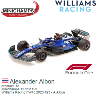 product1:18 | Minichamps 117231123 | Williams Racing FW45 2023 #23 - A.Albon