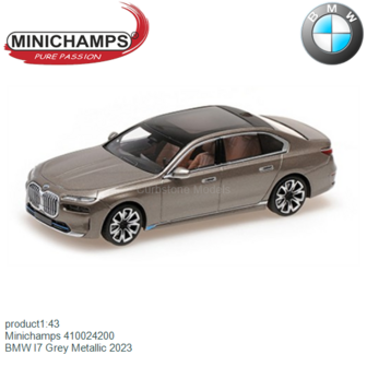 product1:43 | Minichamps 410024200 | BMW I7 Grey Metallic 2023