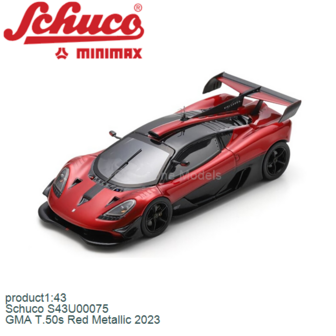 product1:43 | Schuco S43U00075 | GMA T.50s Red Metallic 2023