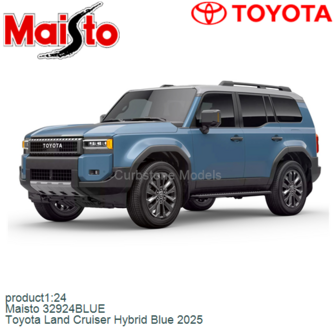 product1:24 | Maisto 32924BLUE | Toyota Land Cruiser Hybrid Blue 2025