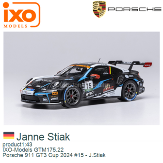 product1:43 | IXO-Models GTM175.22 | Porsche 911 GT3 Cup 2024 #15 - J.Stiak 