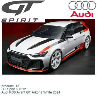product1:18 | GT Spirit GT512 | Audi RS6 Avant GT Arkona White 2024