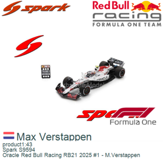 product1:43 | Spark S9594 | Oracle Red Bull Racing RB21 2025 #1 - M.Verstappen