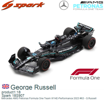 product1:18 | Spark 18S907 | Mercedes AMG Petronas Formula One Team W14E-Performance 2023 #63 - G.Russell