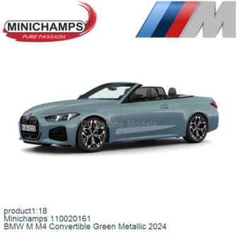 product1:18 | Minichamps 110020161 | BMW M M4 Convertible Green Metallic 2024