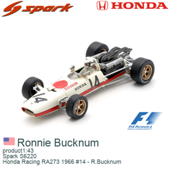 product1:43 | Spark S6220 | Honda Racing RA273 1966 #14 - R.Bucknum