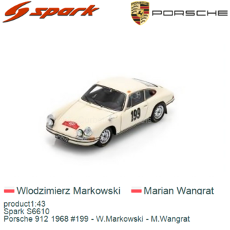product1:43 | Spark S6610 | Porsche 912 1968 #199 - W.Markowski - M.Wangrat