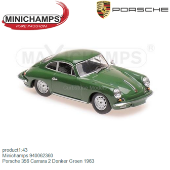 product1:43 | Minichamps 940062360 | Porsche 356 Carrara 2 Donker Groen 1963