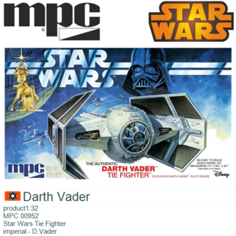 product1:32 | MPC 00952 | Star Wars Tie Fighter | imperial - D.Vader