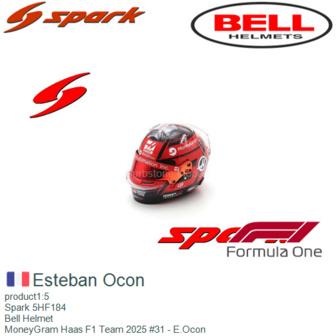 product1:5 | Spark 5HF184 | Bell Helmet | MoneyGram Haas F1 Team 2025 #31 - E.Ocon