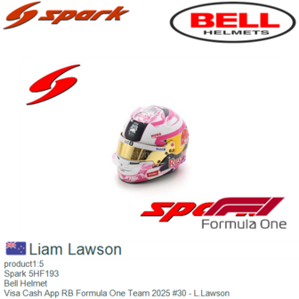 product1:5 | Spark 5HF193 | Bell Helmet | Visa Cash App RB Formula One Team 2025 #30 - L.Lawson