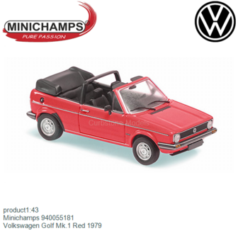 product1:43 | Minichamps 940055181 | Volkswagen Golf Mk.1 Red 1979