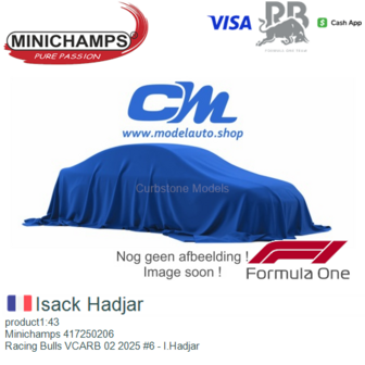 product1:43 | Minichamps 417250206 | Racing Bulls VCARB 02 2025 #6 - I.Hadjar