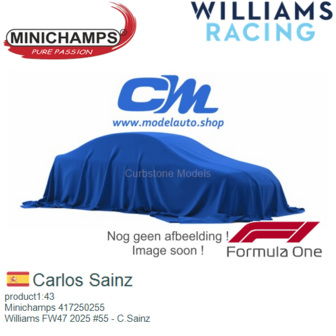 product1:43 | Minichamps 417250255 | Williams FW47 2025 #55 - C.Sainz